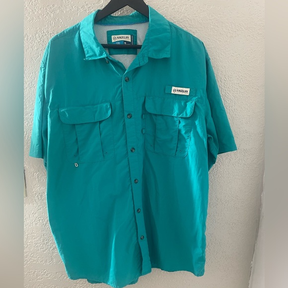 Magellan Outdoors Other - Magellan Outdoors Men's Aqua Button Down Shirt Size XLarge‎